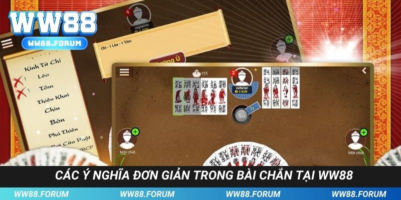 Các ý nghĩa đơn giản trong bài chắn tại WW88
