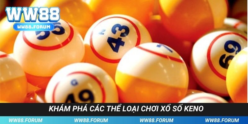 Khám phá các thể loại chơi xổ số Keno Đình đám hiện nay